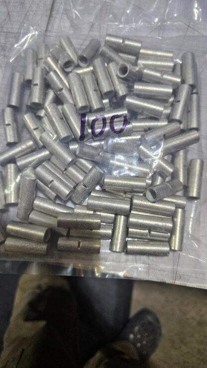 (100) Molex MX-ETC E6 6 AWG Non-Insulated Solid Copper Tinned Butt Splice - New - Image 3