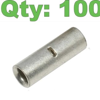 (100) Molex MX-ETC E6 6 AWG Non-Insulated Solid Copper Tinned Butt Splice - New