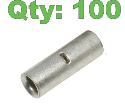 (100) Molex MX-ETC E6 6 AWG Non-Insulated Solid Copper Tinned Butt Splice - New