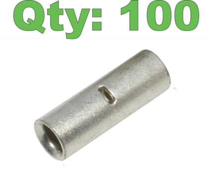 (100) Molex MX-ETC E6 6 AWG Non-Insulated Solid Copper Tinned Butt Splice - New - Image 8