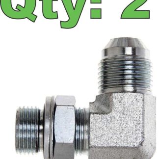 (2) New Gates G62310-0608 Elbow 3/8" Male BSPP to 1/2" Male JIC 6MBSPP-8MJ90 - New