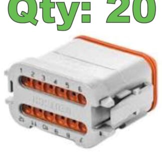 (20) New Deutsch DT06-12SA-EP06 Connector Housing with Endcap 12 Pole - New