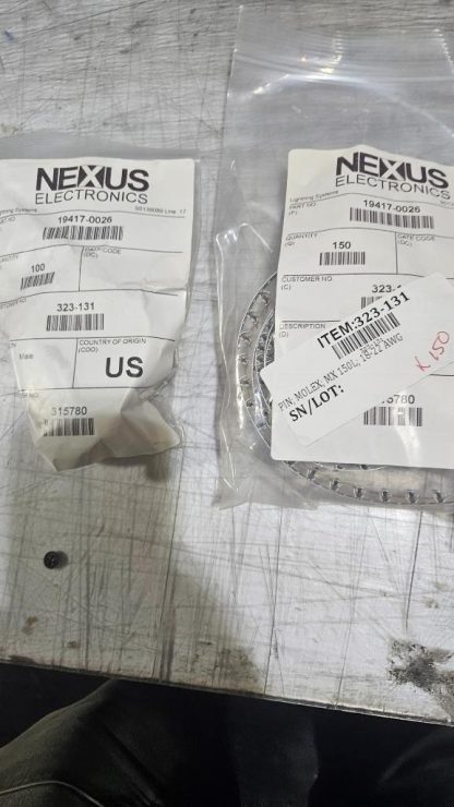 (250) New Molex MX150L Male 19417-0026 Contact Gold Plated 22-18 AWG - New - Image 4