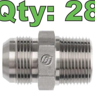 (28) Brennan 2404-08-06 1/2" Male JIC Flare to 3/8" Male NPT 06MJ-08MP STRAIGHT - New