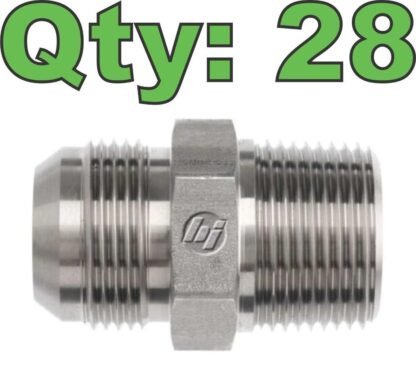 (28) Brennan 2404-08-06 1/2" Male JIC Flare to 3/8" Male NPT 06MJ-08MP STRAIGHT - New