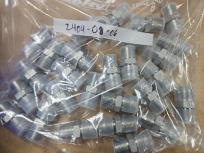 (28) Brennan 2404-08-06 1/2" Male JIC Flare to 3/8" Male NPT 06MJ-08MP STRAIGHT - New - Image 7
