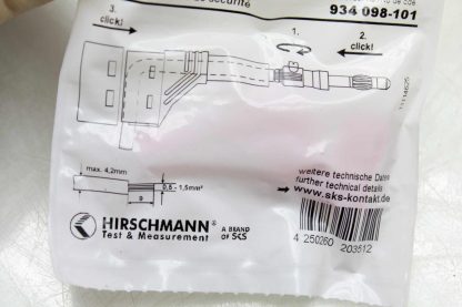 35 New SKS Hirschmann 934 098-101 4mm Safety Spring Loaded Banana Plugs LAS-S-W - New - Image 4