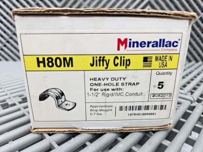 (5) Minerallac H80M Heavy Duty One-Hole Strap, Fits 1-1/2" Rigid/IMC Conduit - New - Image 3