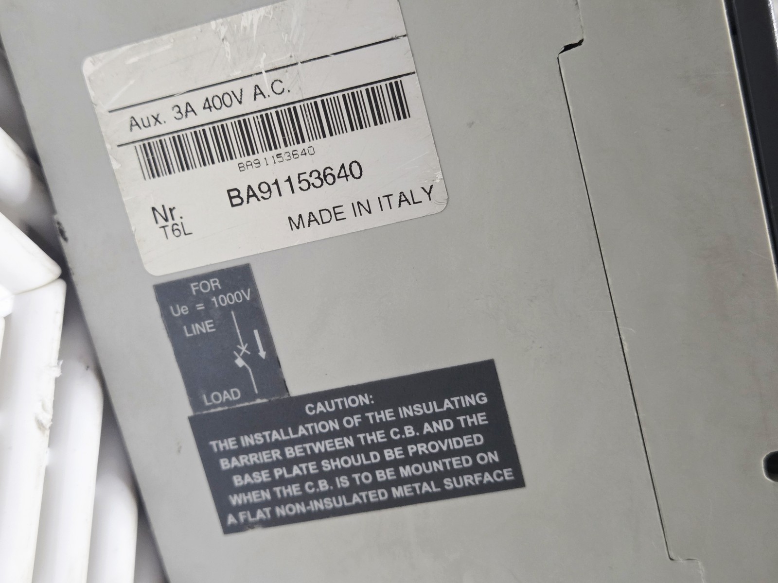 ABB T6L630 Tmax 630A 1000V 4-Pole MCCB Circuit Breaker - Used - Image 4