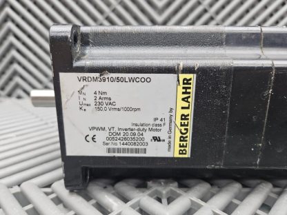 Berger Lahr VRDM3910/50LWCOO Inverter-Duty Motor, 4 Nm, 2 Arms, 230V AC, 1000rpm - Used - Image 3