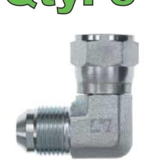 Brennan 6500-10-10-FG Hydraulic 90 Deg Elbow 5/8" Female JIC to 5/8" Male JIC - New