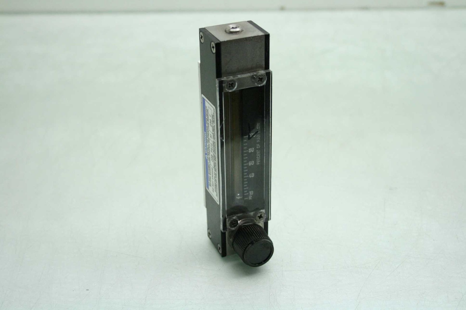 Brooks 1350EN2BCFG1A Glass Tube Variable Area Flow Meter w/ Valve - Used - Image 3