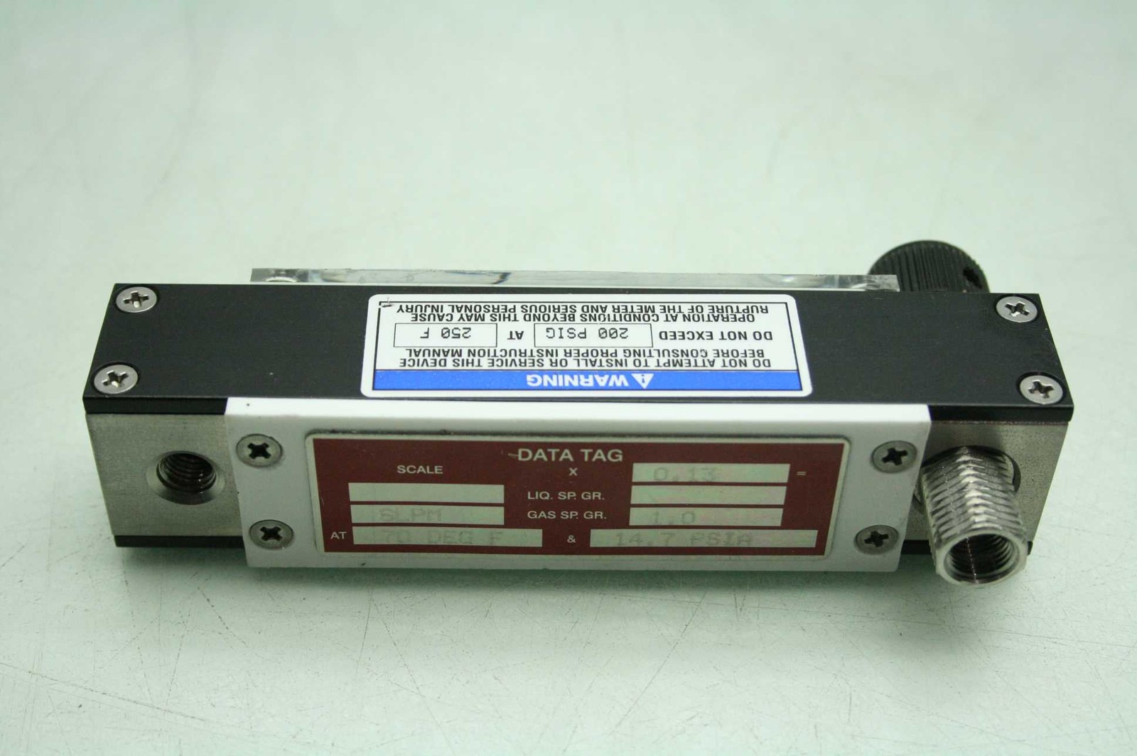 Brooks 1350EN2BCFG1A Glass Tube Variable Area Flow Meter w/ Valve - Used - Image 4