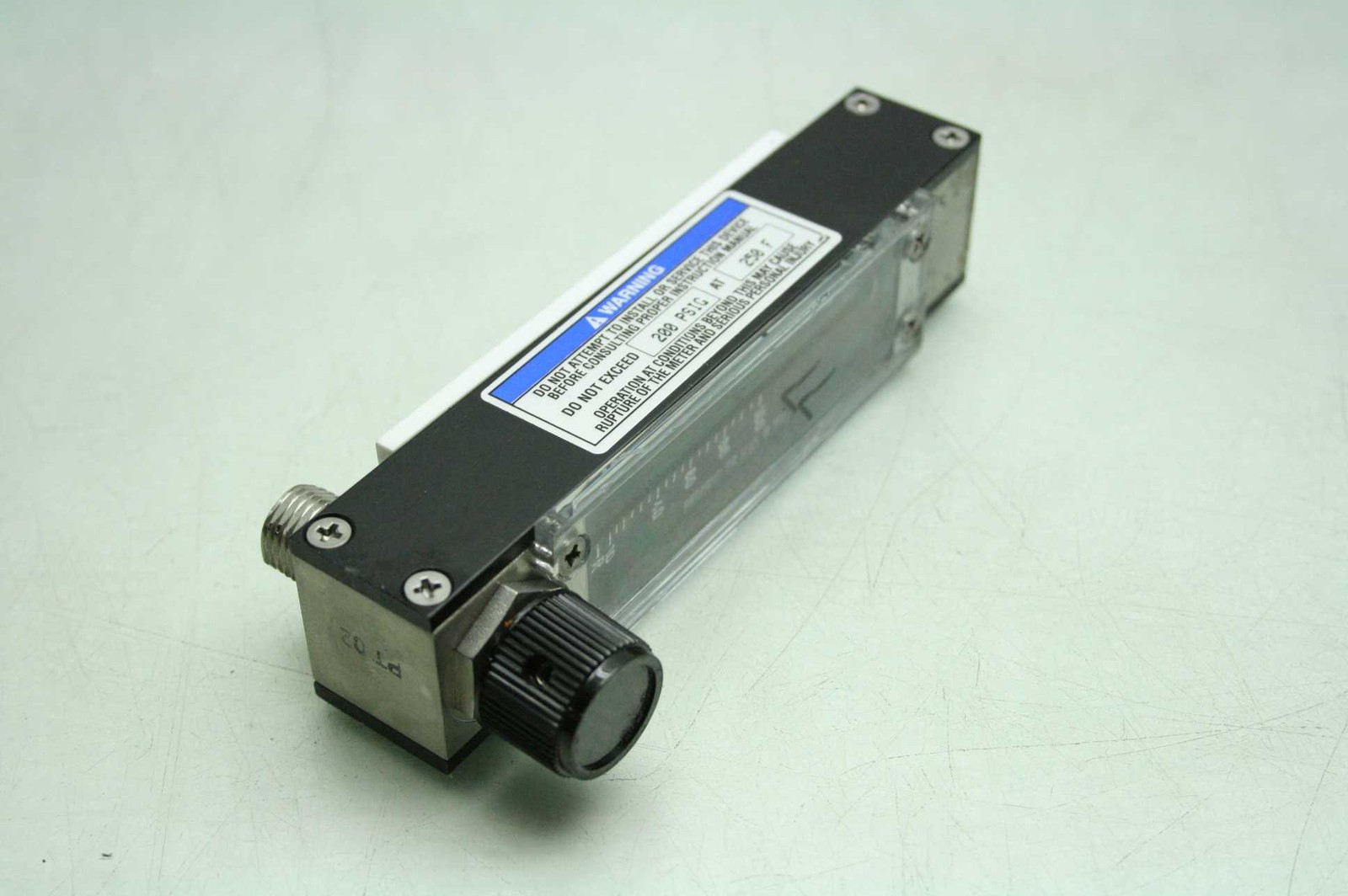 Brooks 1350EN2BCFG1A Glass Tube Variable Area Flow Meter w/ Valve - Used