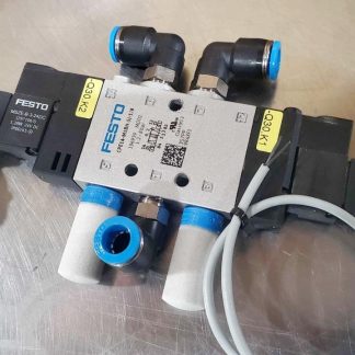 Festo 196939 Solenoid Valve CPE14-M1BH-5J-1/8 w/ MSZE-B-3-24DC Coil, Mufflers - Used