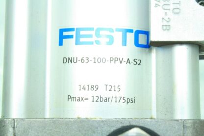 Festo DNU-63-100PPV-AS2 Thru Piston Rod Air Cylinder 63mm Bore x 100mm Stroke - Used - Image 3