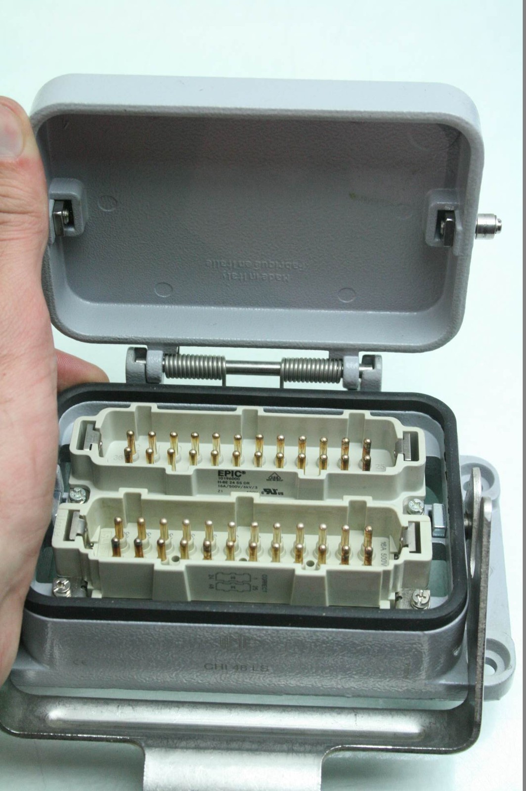 ILME CHI-48LS Bulkhead Panel Interface Housing with EPIC H-BE 24 SS DR Connector - Used - Image 7
