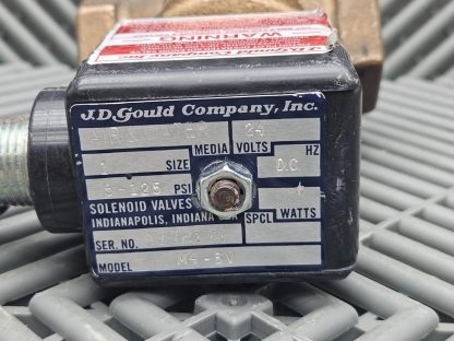 J.D Gould Solenoid Valve M4-3V, 24V DC, 5-125psi - Used - Image 5