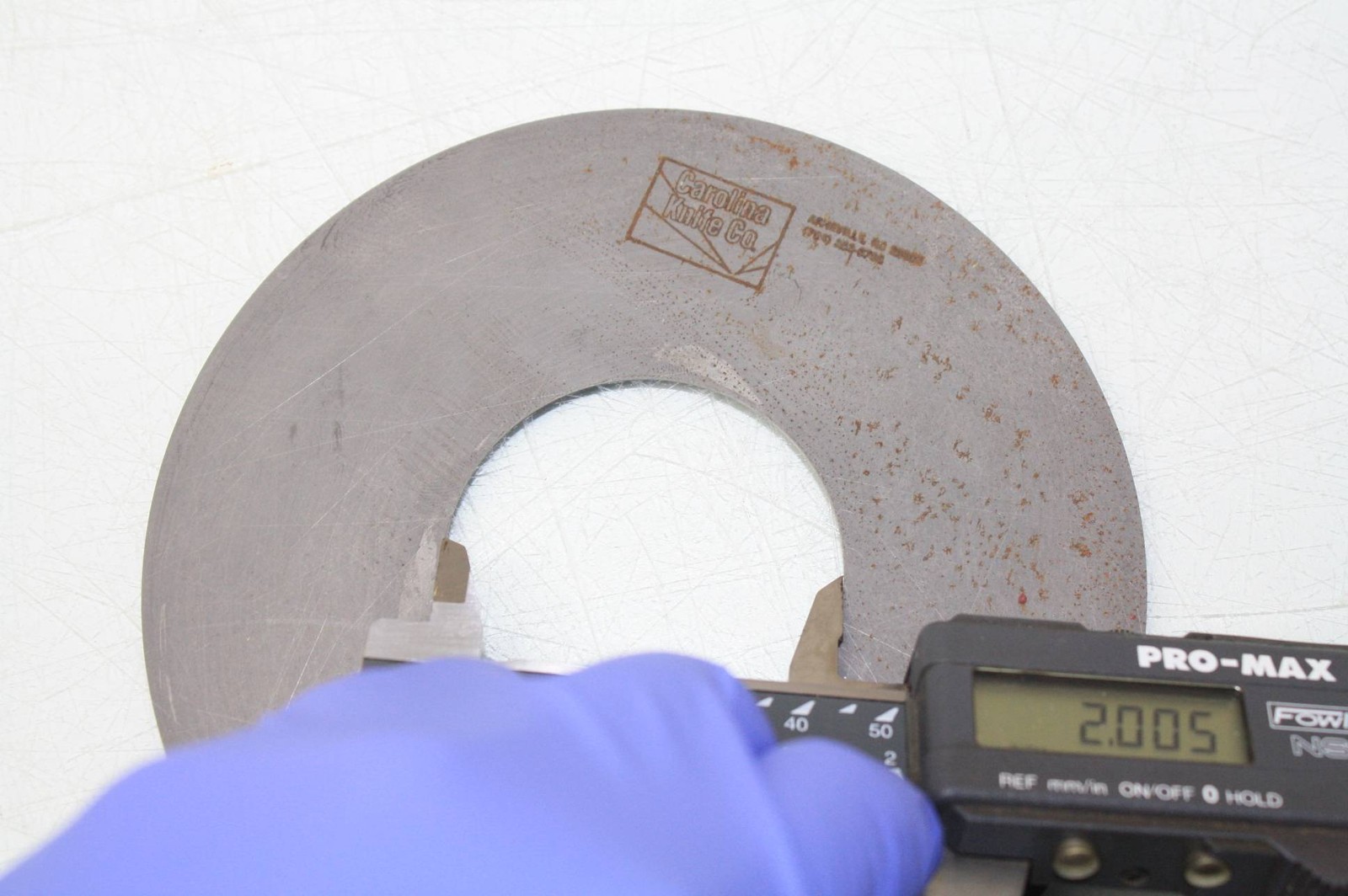Lot of 10 Carolina Knife Square Edge Circular Slitter Blades 5" x 2" x 0.030" - New other (see details) - Image 3