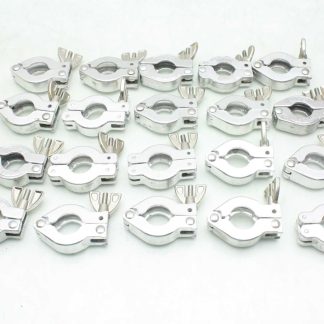 Lot of 20 Aluminum Sanitary Clamps / 1" / C- Clamps - Used