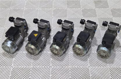 Lot of (5) Piston Air Compressor Pumps with 1 HP CIMA 80M/4 Motors - Used