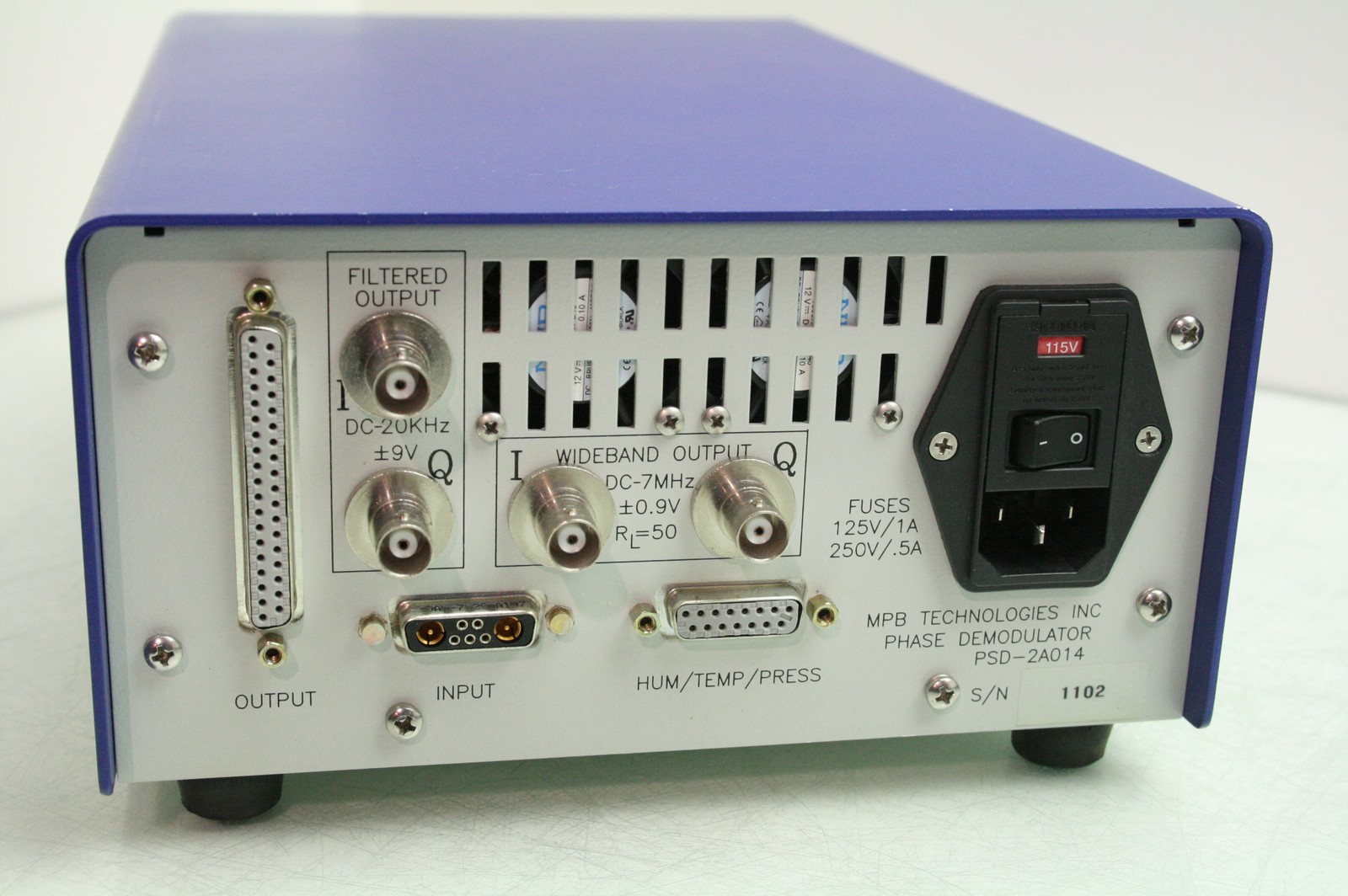 MPB PSD-2A014 Wideband Phase Demodulator Filtered Output Analyzer - Used - Image 5