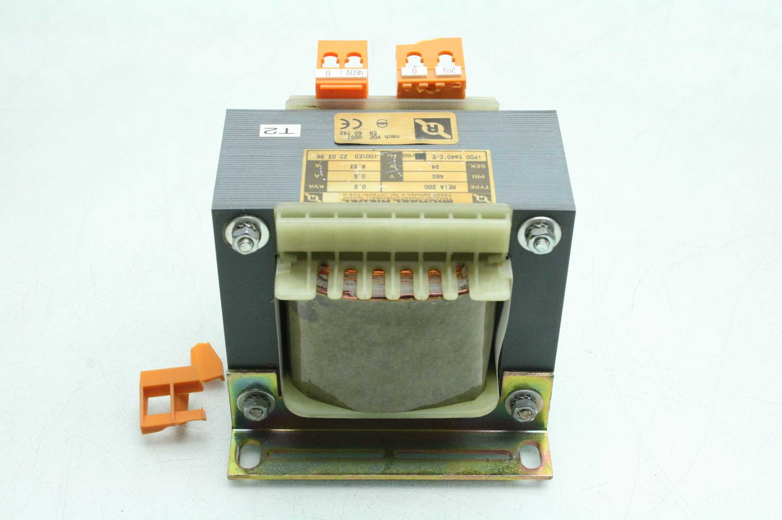 Michael Riedel Transformer, Type REIA 200, 0.2KVA, 24V Primary, 460V Secondary - Used - Image 4