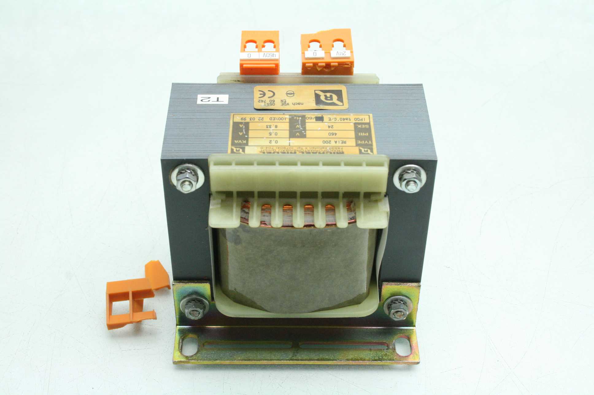 Michael Riedel Transformer, Type REIA 200, 0.2KVA, 24V Primary, 460V Secondary - Used - Image 9