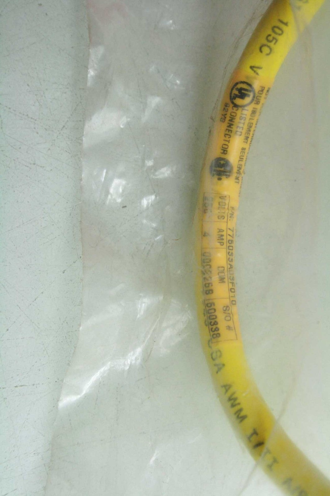 New 1' Brad Harrison 775031 A03F010 Mini-Change 5 Pole Male PVC Cord M/F - New - Image 4