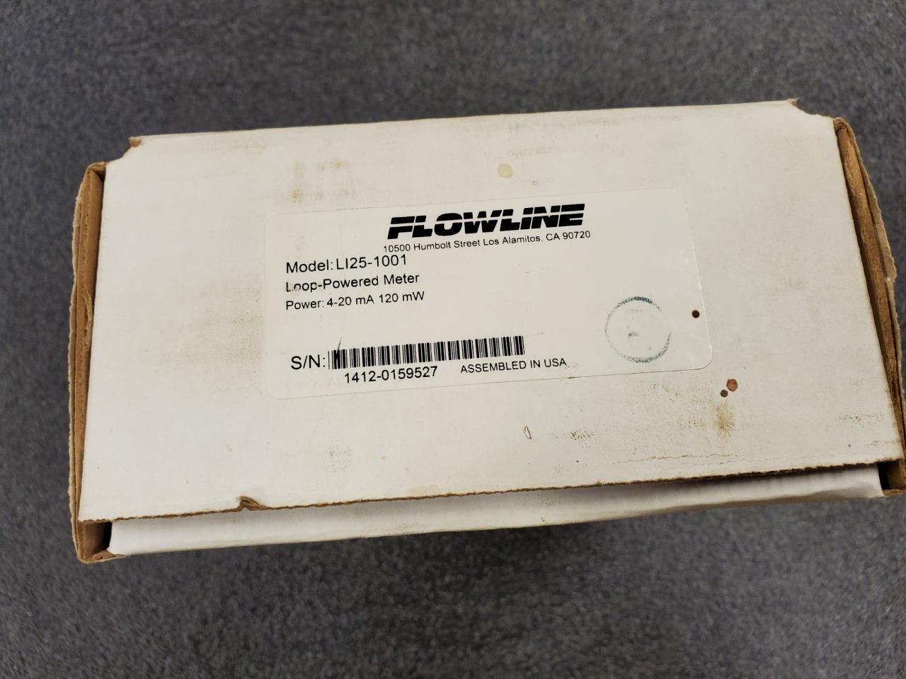 New Flowline LI25-1001 Loop Powered Meter 4-20 mA Analog - New