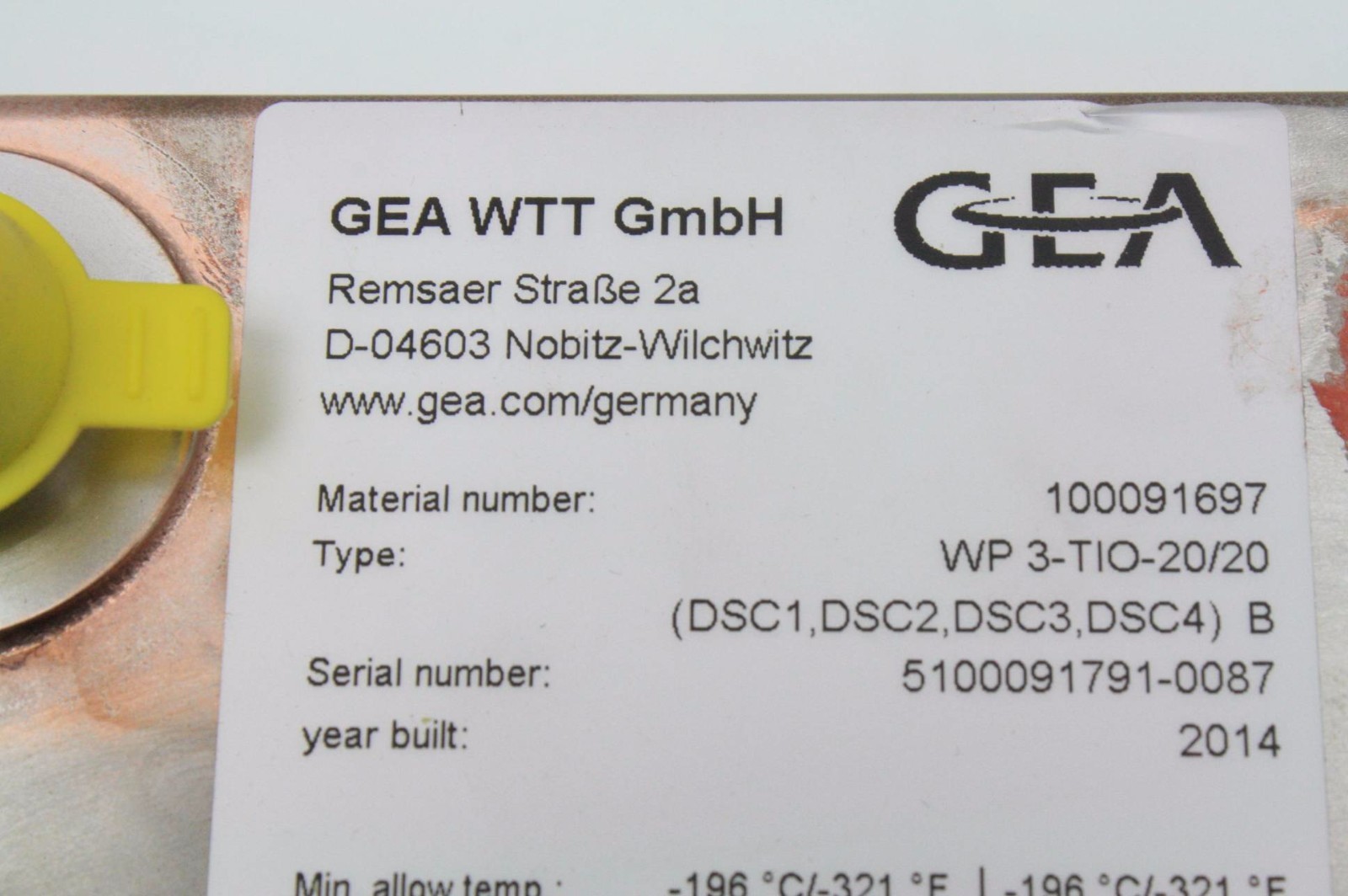 New GEA WTT Type WP 3-TIO-20/20 Brazed Plate Heat Exchanger 100091697, 3/4" SAE - New - Image 6