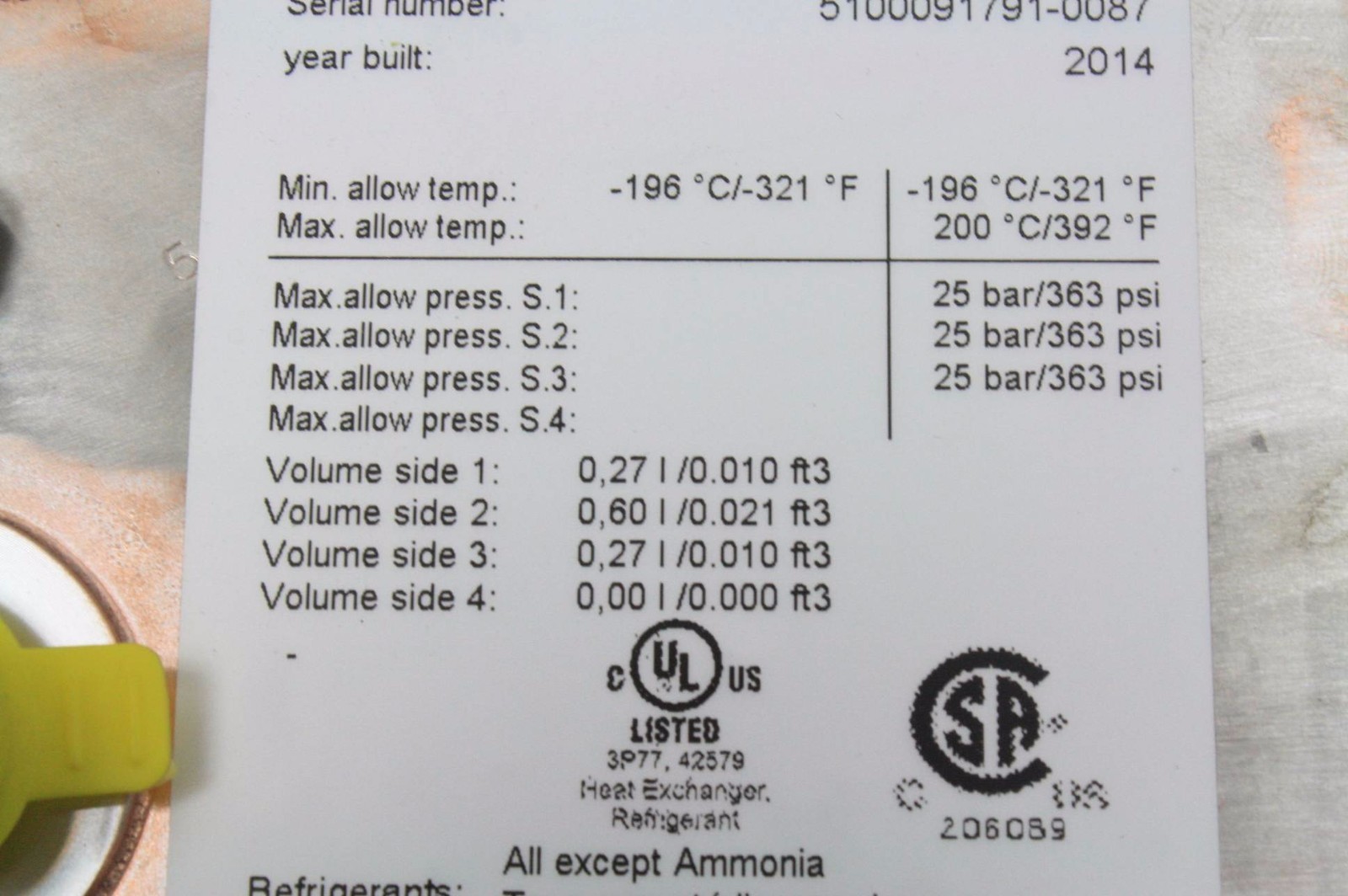 New GEA WTT Type WP 3-TIO-20/20 Brazed Plate Heat Exchanger 100091697, 3/4" SAE - New - Image 7