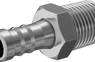 New McMaster 5357K42 Aluminum Hose Barb Fitting 1/2" NPT x 1/2" Hose Barb - New