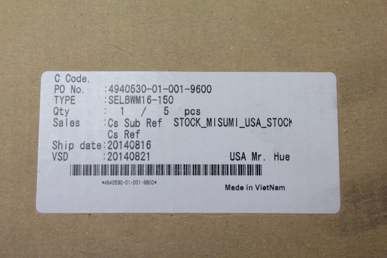 New Misumi SELBWM16-150 Long Wide Block / 150L Linear Guide Rail 75mm Travel - New - Image 20