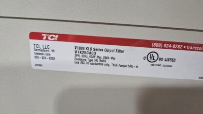New TCI V1K250A03 Nema 3R 250A / 600V VFD dV/dT Motor Output Filter - New - Image 5