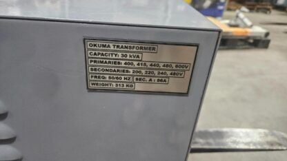 Okuma 30 kVA  Machine Tool Transformer 400/415/440/480/600V to 200/220/240/480V - Used - Image 5