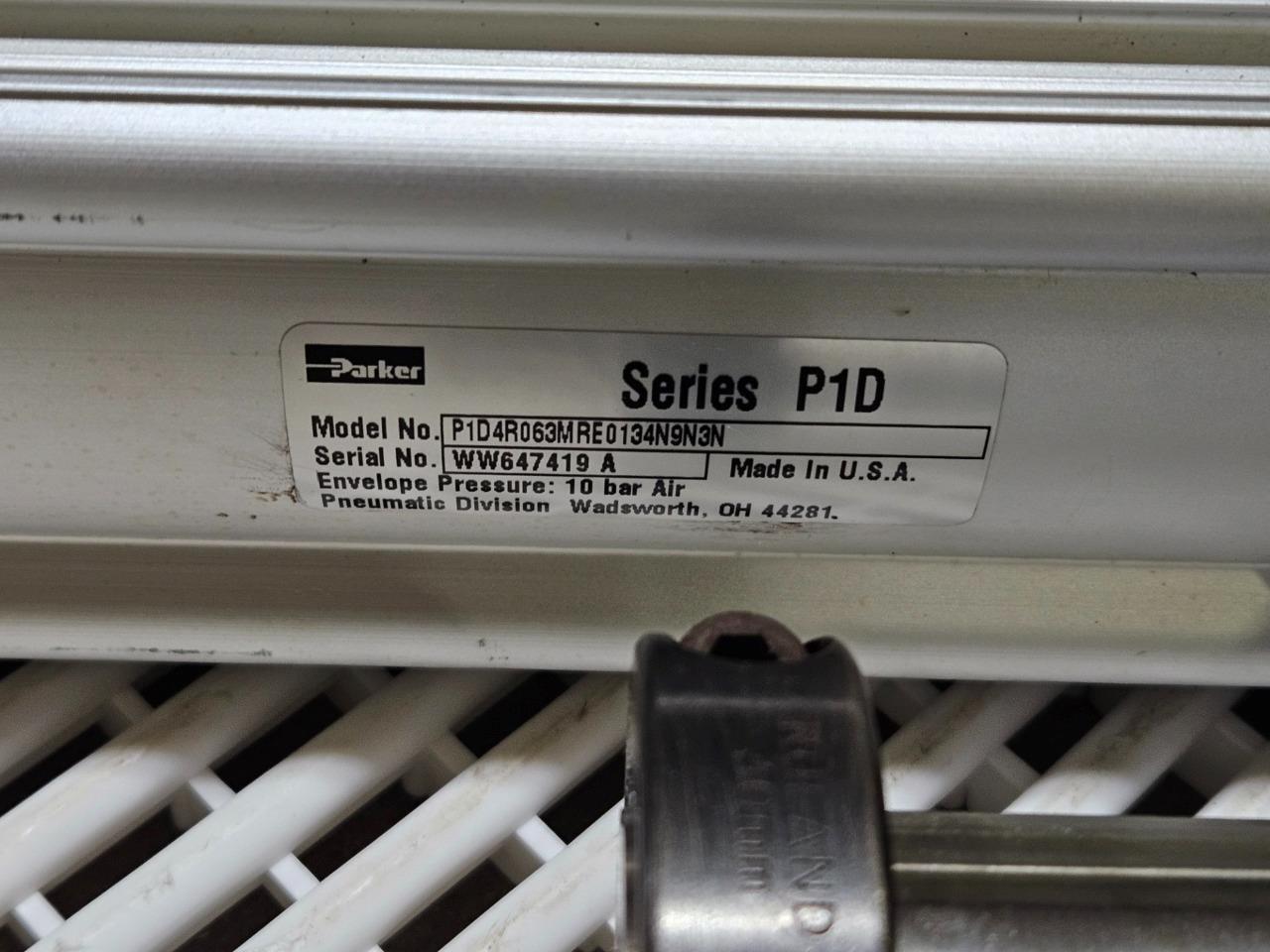 Parker P1D4R063MRE0134N9N3N Guided Cylinder Assembly HBT25-05B4CTKE1-B 150PSI - Used - Image 4