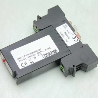 Phoenix Contact UAK 2-PE/S-X-230AC-ST Surge Protector with UAK-BE Base Element - Used