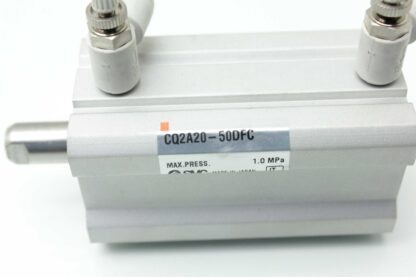 SMC CQ2A20-50DFC Compact Cylinder / 20mm Bore / 10 mm Shaft Dia. / 50mm Stroke - Used - Image 22