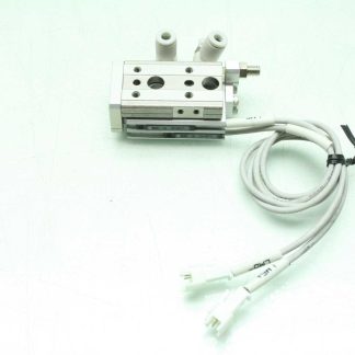 SMC MXQ6-10 Slide Table Air Cylinder w/ 2 Limit Switches - Used