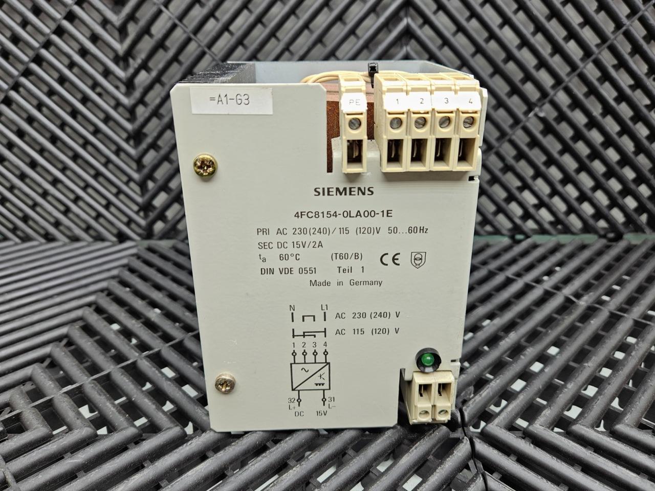 Siemens 4FC8154-0LA00-1E Power Supply Primary:115-230 VAC, Secondary: 15VDC - Used - Image 16