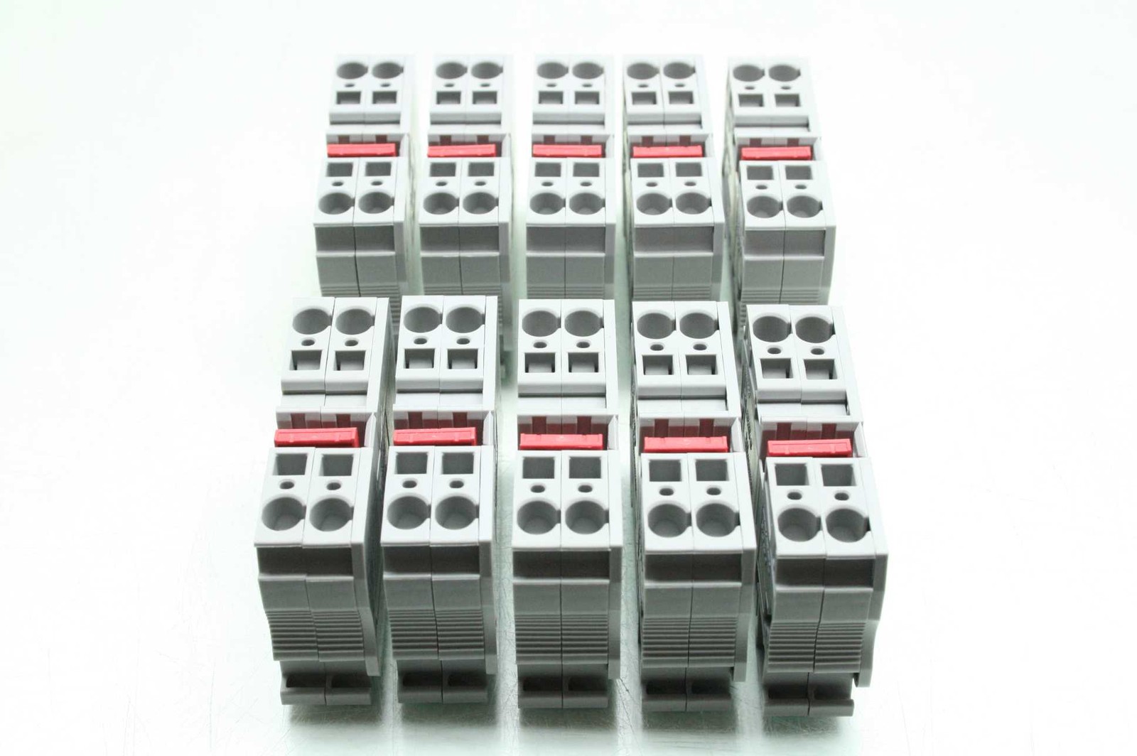 10 Phoenix Contact ST-6 Din Mount Feed Through Terminal Blocks 2 Pos Grey 600V - Used