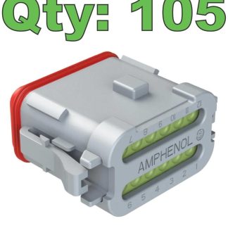 (105) New TE Connectivity Amphenol AT06-12SA-MM01 Connector 12 Position, End Cap - New