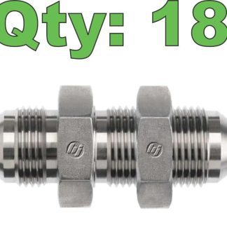 (18) Brennan 2700-LN-16-16 Straight -16 Bulkhead 1" JIC Flare Fitting 16MJ-16MJ - New