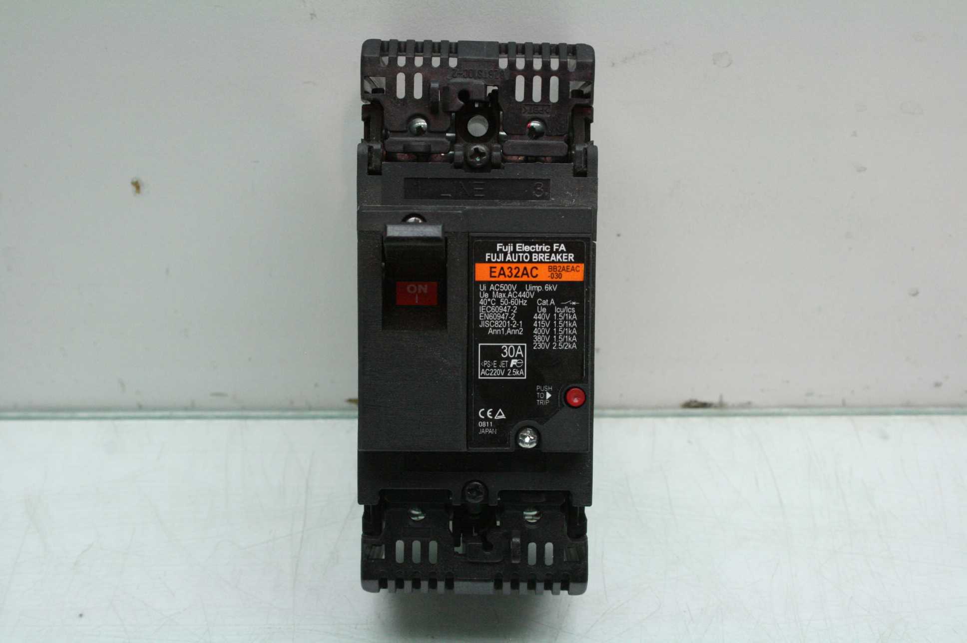 2 Fuji Electric EA32AC-BB2AEAC-030 Circuit Breaker 30A Double Pole - Used - Image 12