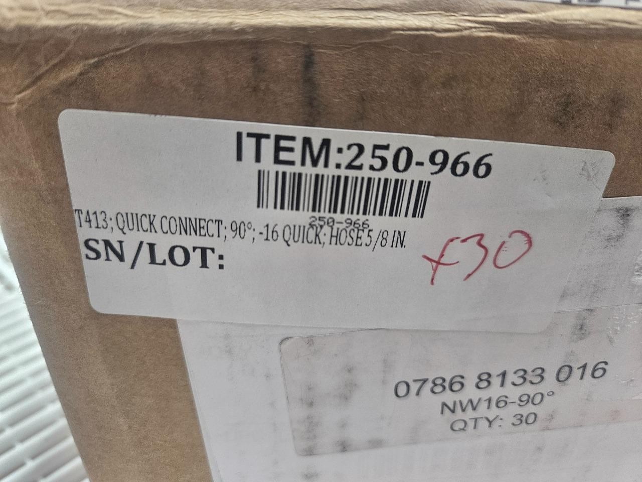 (2) Normaquick PS3 0786-8133-016 NW16 90° Coolant Hose Connector - New - Image 3