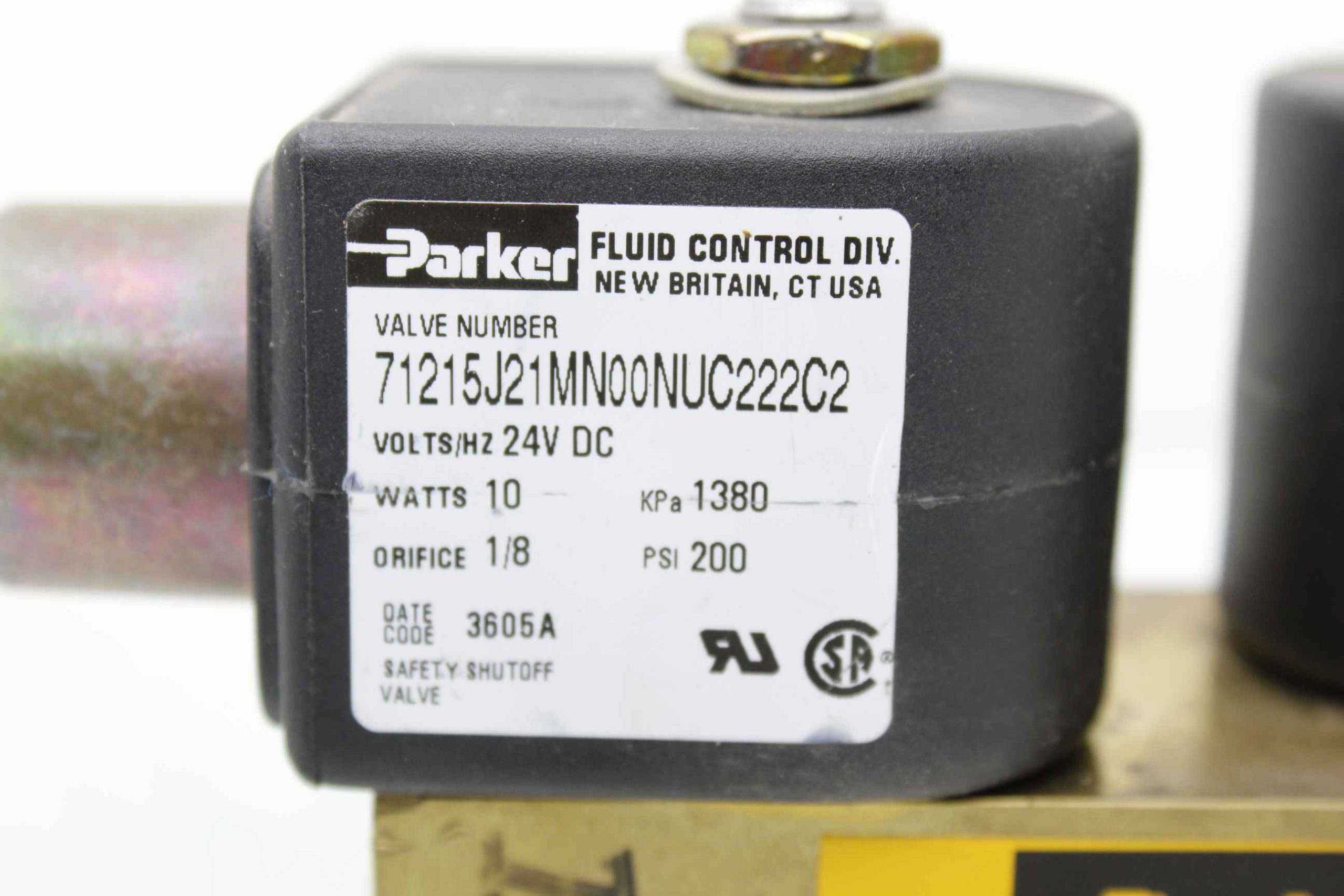 (2) Parker 71215J21MN00NUC222C2 Double Acting 24V DC Solenoid Valve A00161-001 - Used - Image 15