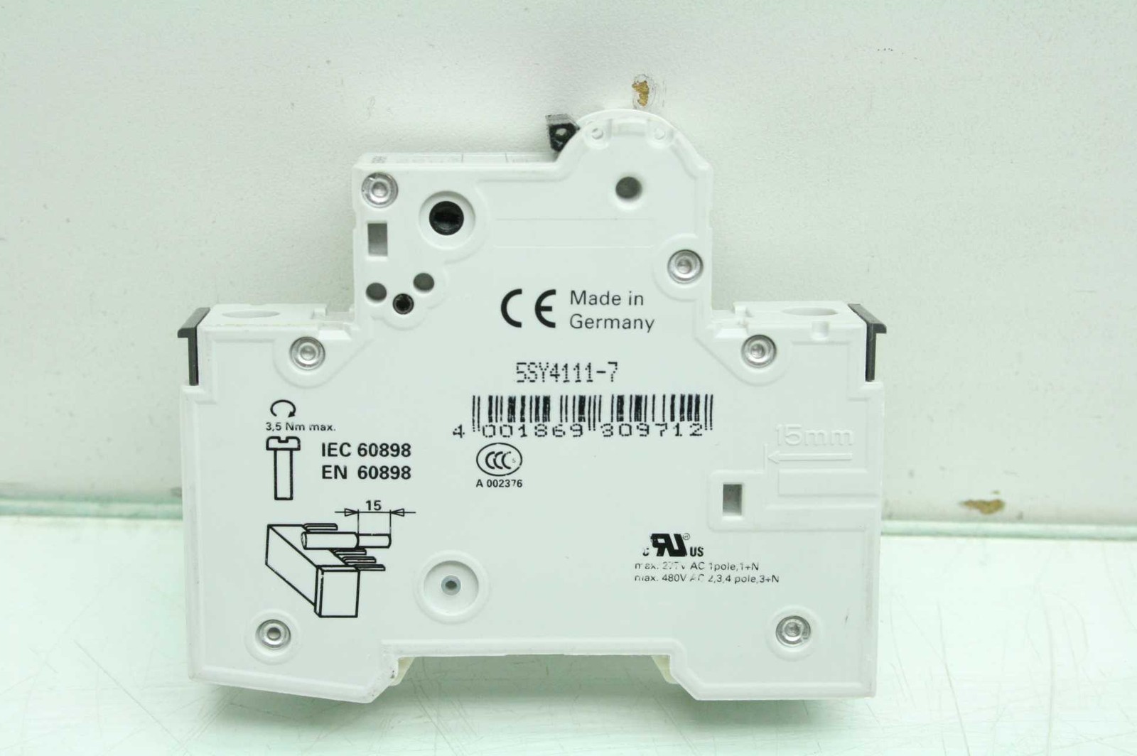 4 Siemens Circuit Breakers 5SY4332-6, 5SY4340-8, 5SY4116-8, 5SY4111-7 - Used - Image 12