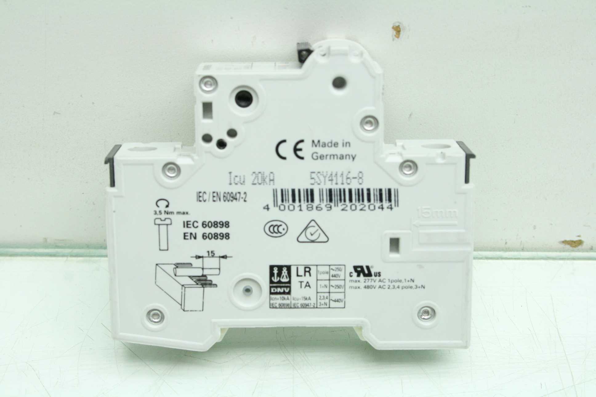 4 Siemens Circuit Breakers 5SY4332-6, 5SY4340-8, 5SY4116-8, 5SY4111-7 - Used - Image 22