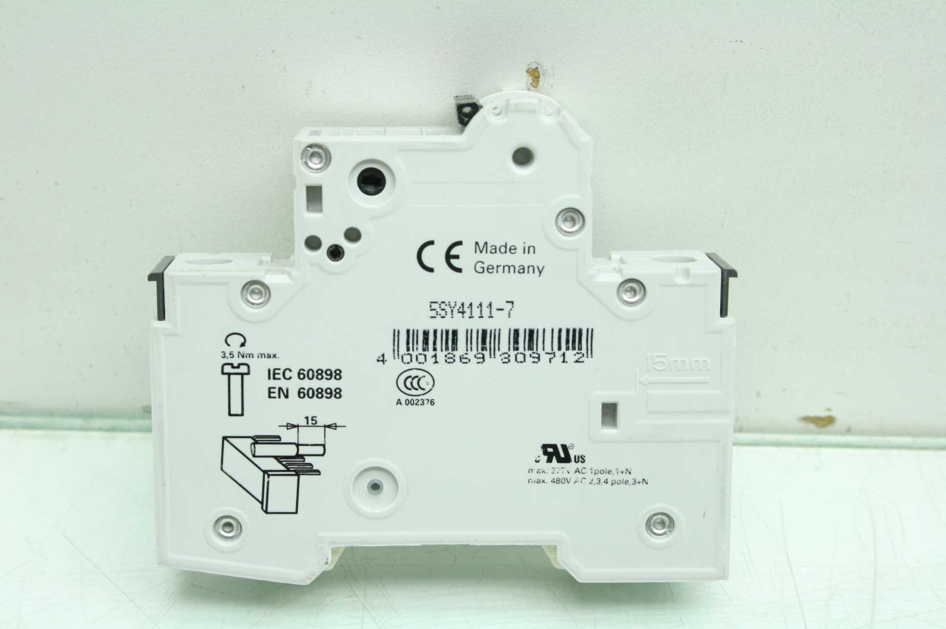 4 Siemens Circuit Breakers 5SY4332-6, 5SY4340-8, 5SY4116-8, 5SY4111-7 - Used - Image 25